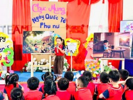 TRƯỜNG MẦM NON KỲ THỊNH SÔI NỔI TỔ CHỨC CÁC HOẠT ĐỘNG CHÀO MỪNG NGÀY QUỐC TẾ PHỤ NỮ 08/3