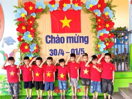 TRƯỜNG MẦM NON KỲ THỊNH SÔI NỔI CÁC HOẠT ĐỘNG CHÀO MỪNG 51 NĂM NGÀY GIẢI PHÓNG MIỀN NAM THỐNG NHẤT ĐẤT NƯỚC