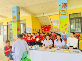 TRƯỜNG MẦM NON KỲ THỊNH PHỐI HỢP TRẠM Y TẾ KHÁM SỨC KHỎE ĐỊNH KỲ LẦN II CHO TRẺ NĂM HỌC 2025-2026
