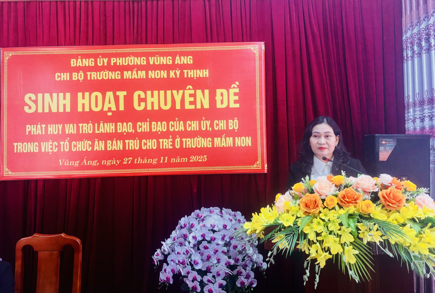 CHI BỘ TRƯỜNG MẦM NON KỲ THỊNH TỔ CHỨC SINH HOẠT CHUYÊN ĐỀ NĂM 2025 PHÁT HUY VAI TRÒ LÃNH ĐẠO, CHỈ ĐẠO CỦA CHI ỦY, CHI BỘ TRONG VIỆC TỔ CHỨC ĂN BÁN TRÚ CHO TRẺ Ở TRƯỜNG MẦM NON