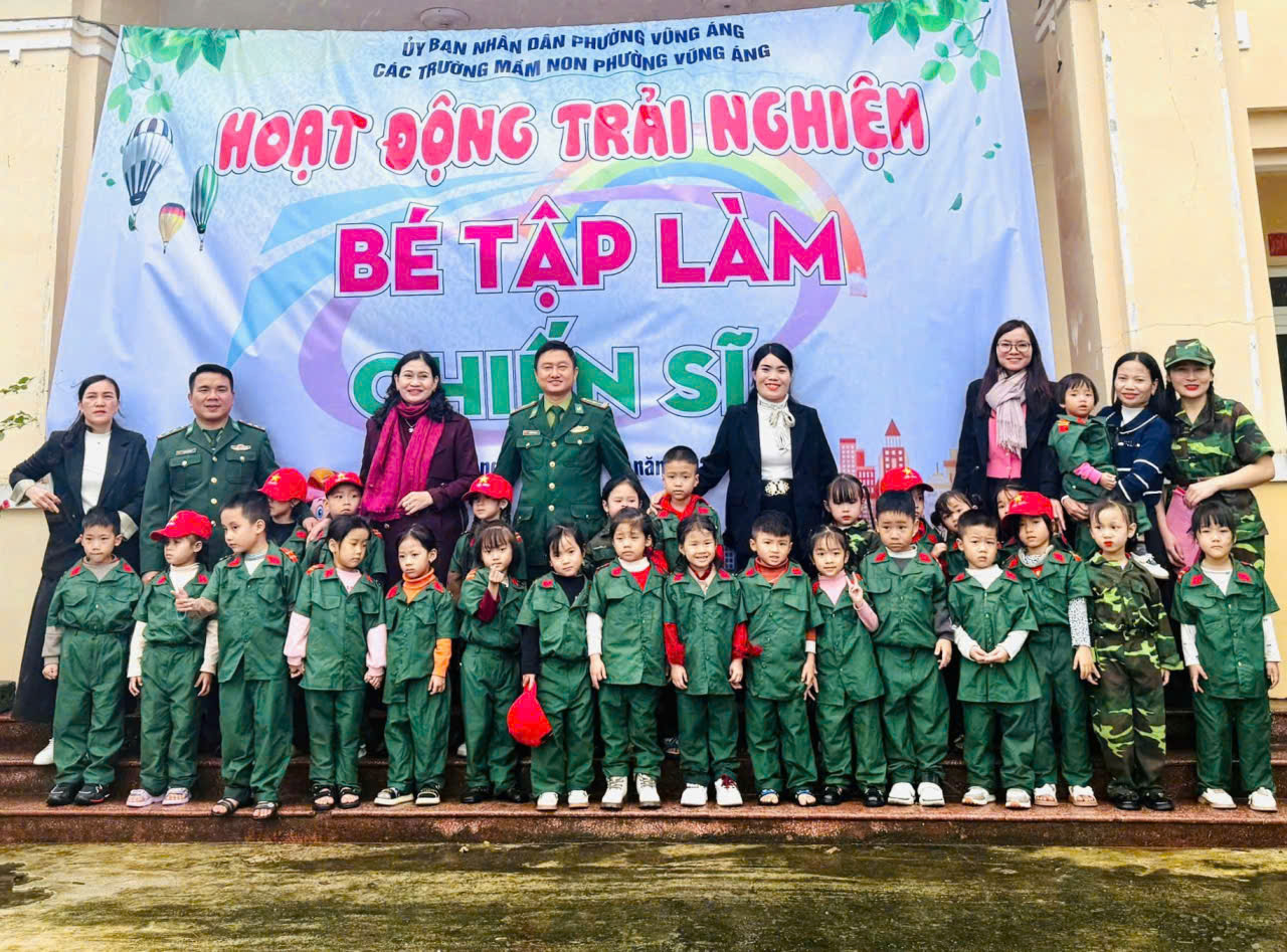 HOẠT ĐỘNG TRẢI NGHIỆM “BÉ TẬP LÀM CHIẾN SỸ”